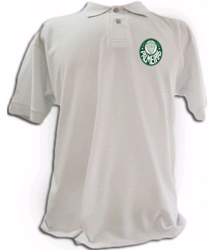 POLO MASCULINA  PALMEIRAS BRANCA